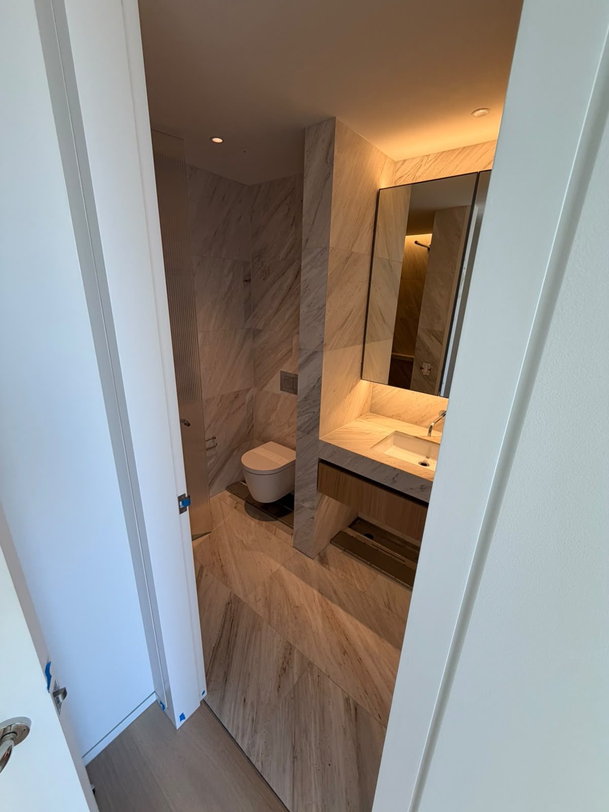Bathroom renovation by Alta-Reno Services — vanity and shower